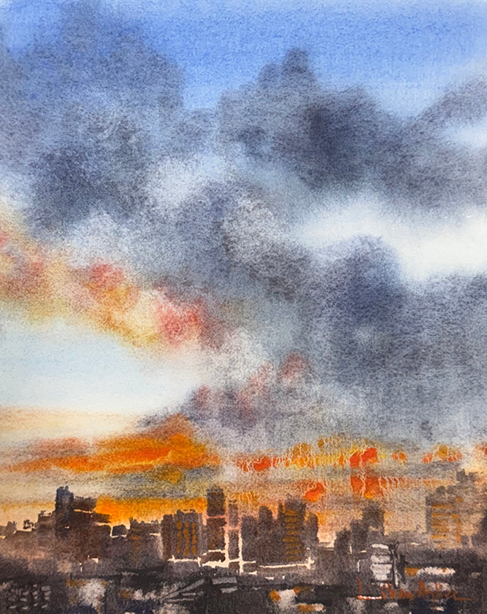 Vista da janela do ateliê